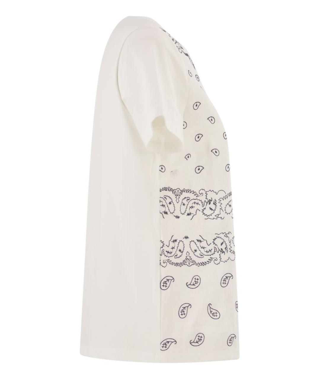 WEEKEND MAX MARA Белая хлопковая футболка, фото 3