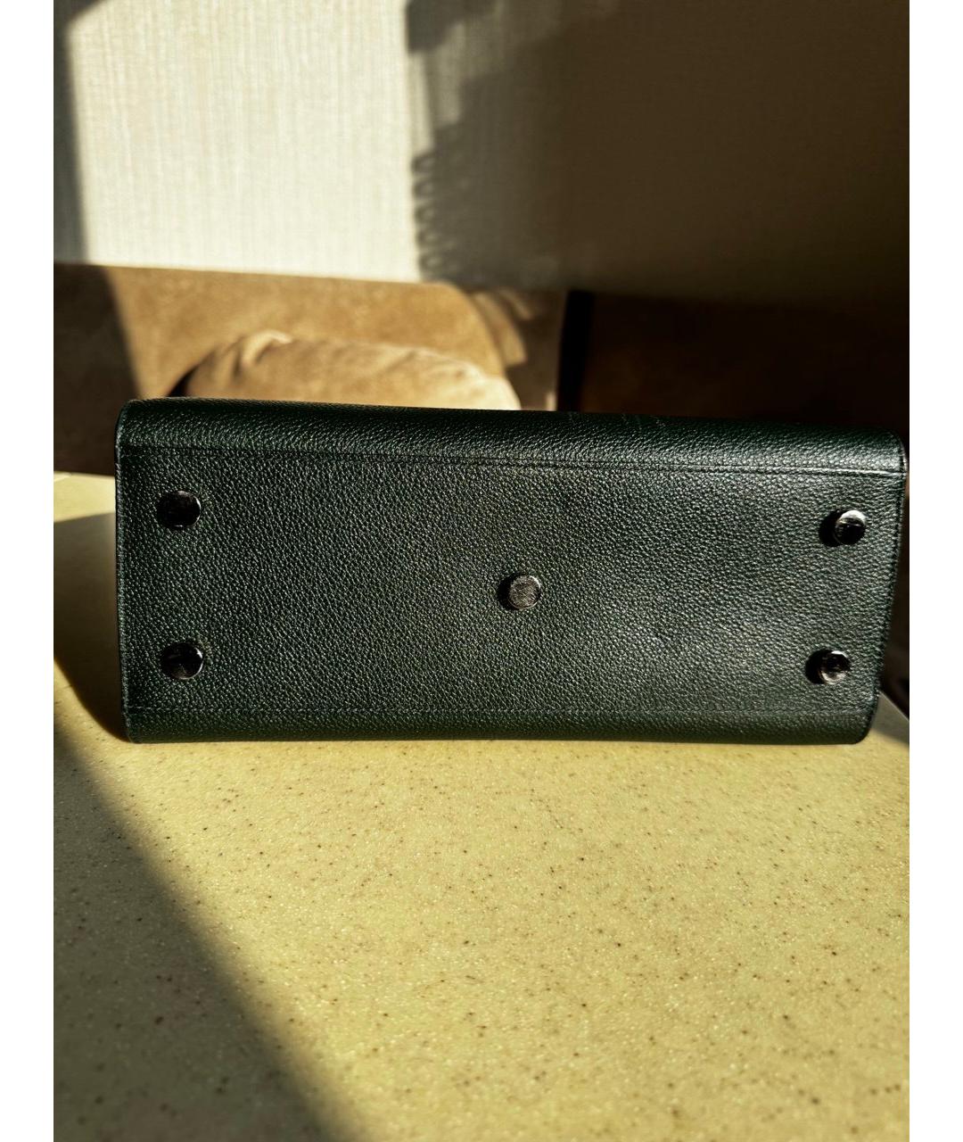 SAINT LAURENT Хаки кожаная сумка через плечо, фото 4