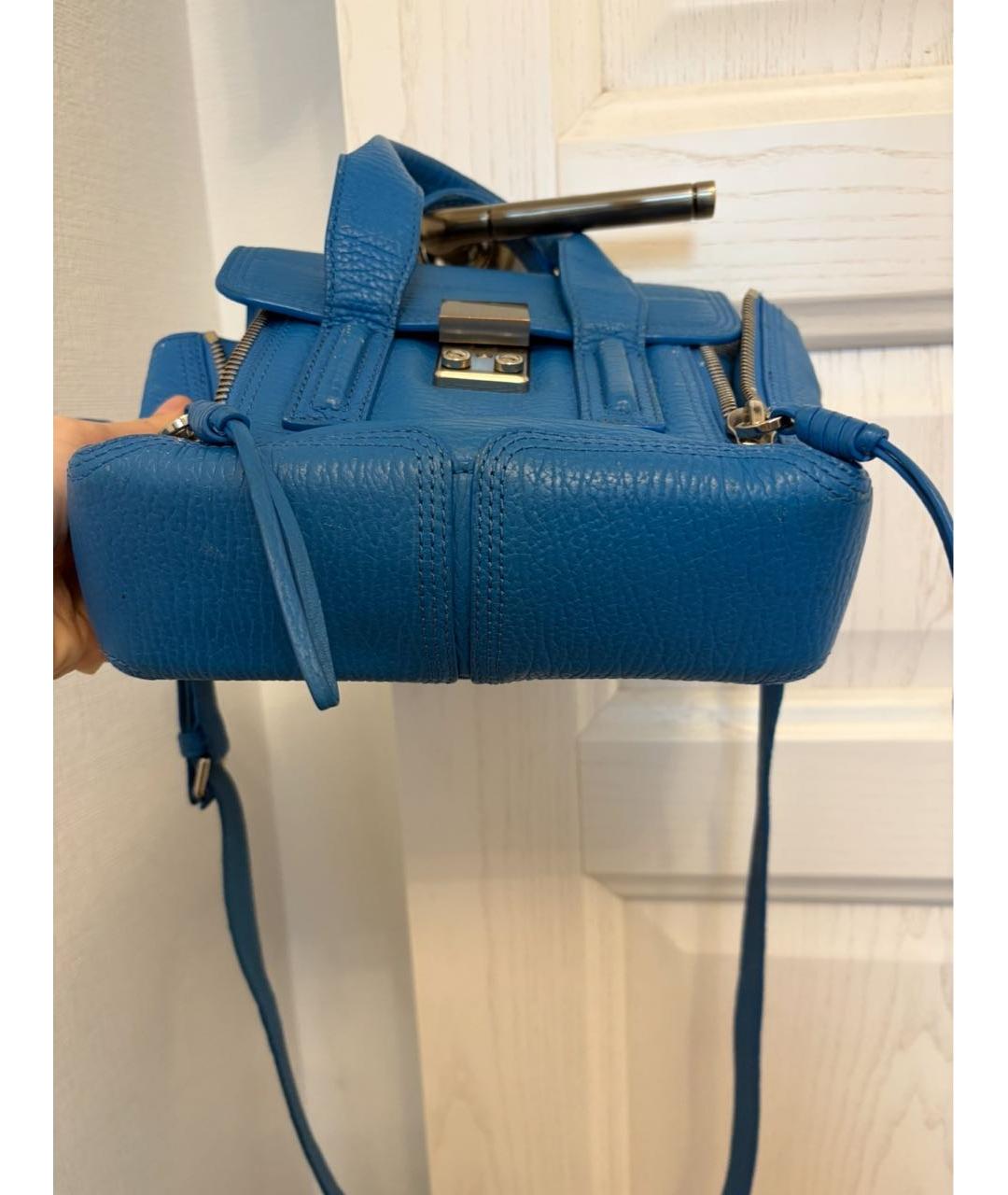 3.1 PHILLIP LIM Синяя кожаная сумка через плечо, фото 4