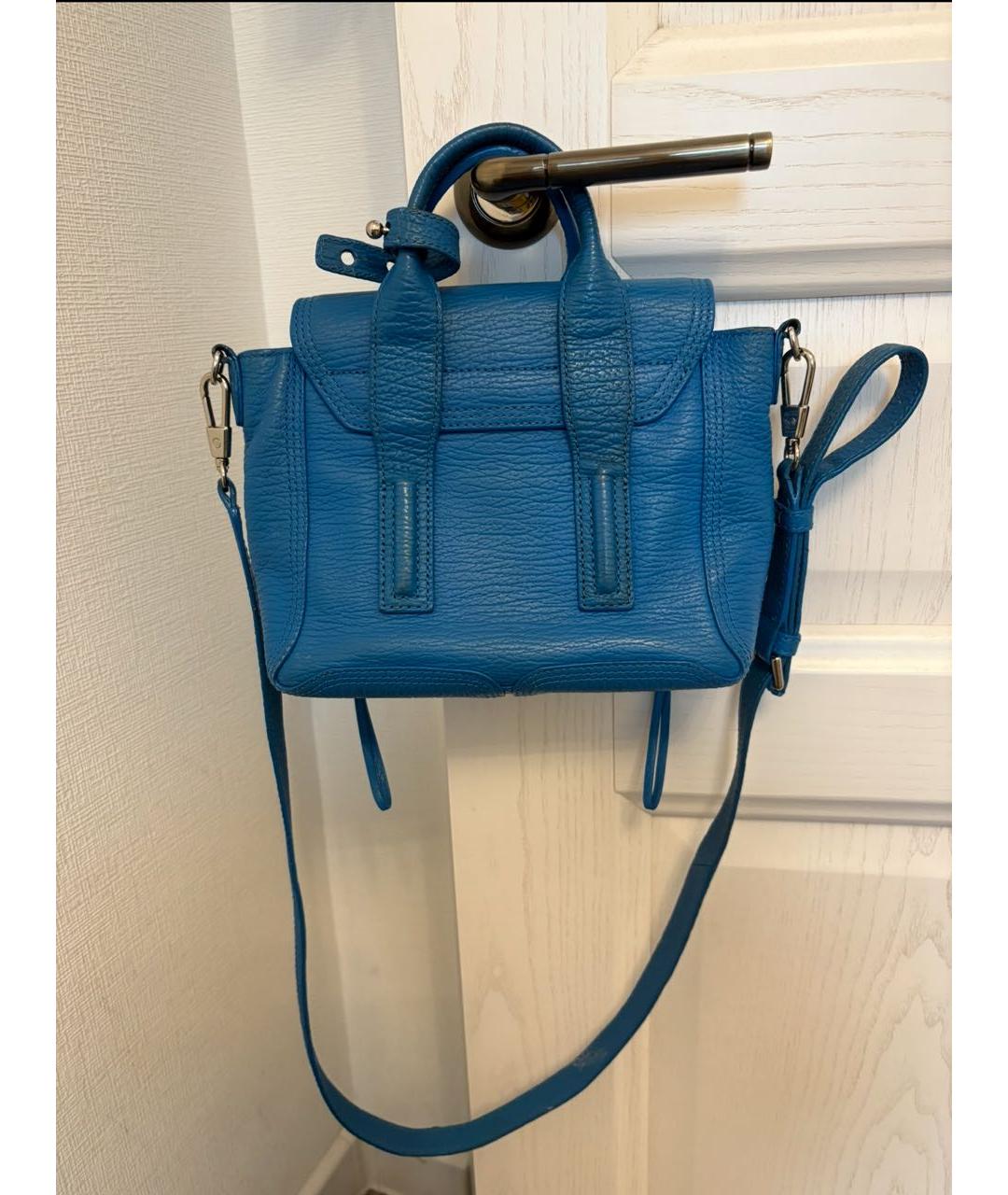 3.1 PHILLIP LIM Синяя кожаная сумка через плечо, фото 2