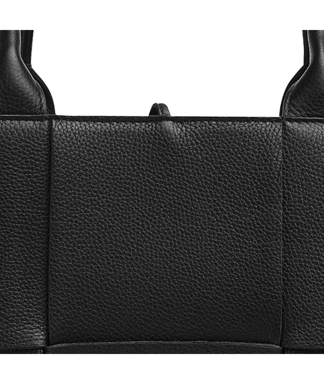 BOTTEGA VENETA Черная кожаная сумка через плечо, фото 5