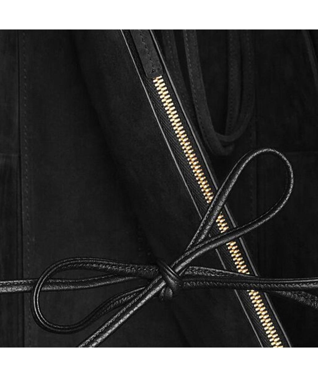 BOTTEGA VENETA Черная кожаная сумка через плечо, фото 4