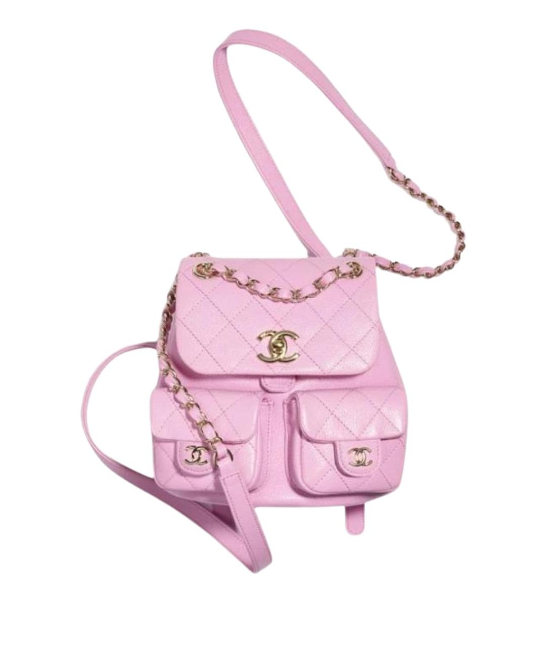 CHANEL Розовый кожаный рюкзак, фото 1
