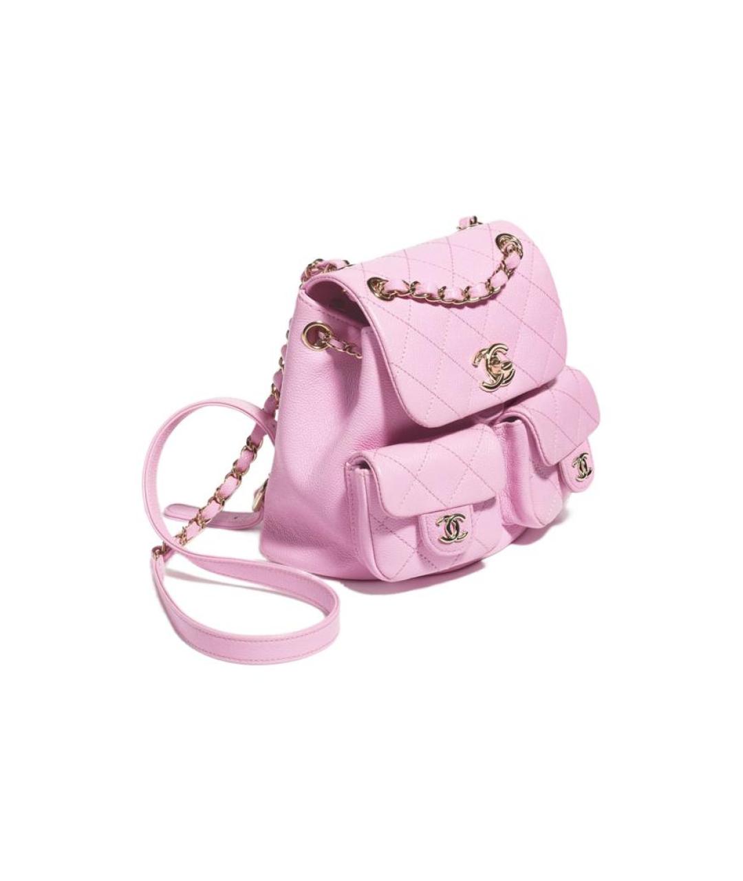 CHANEL Розовый кожаный рюкзак, фото 2