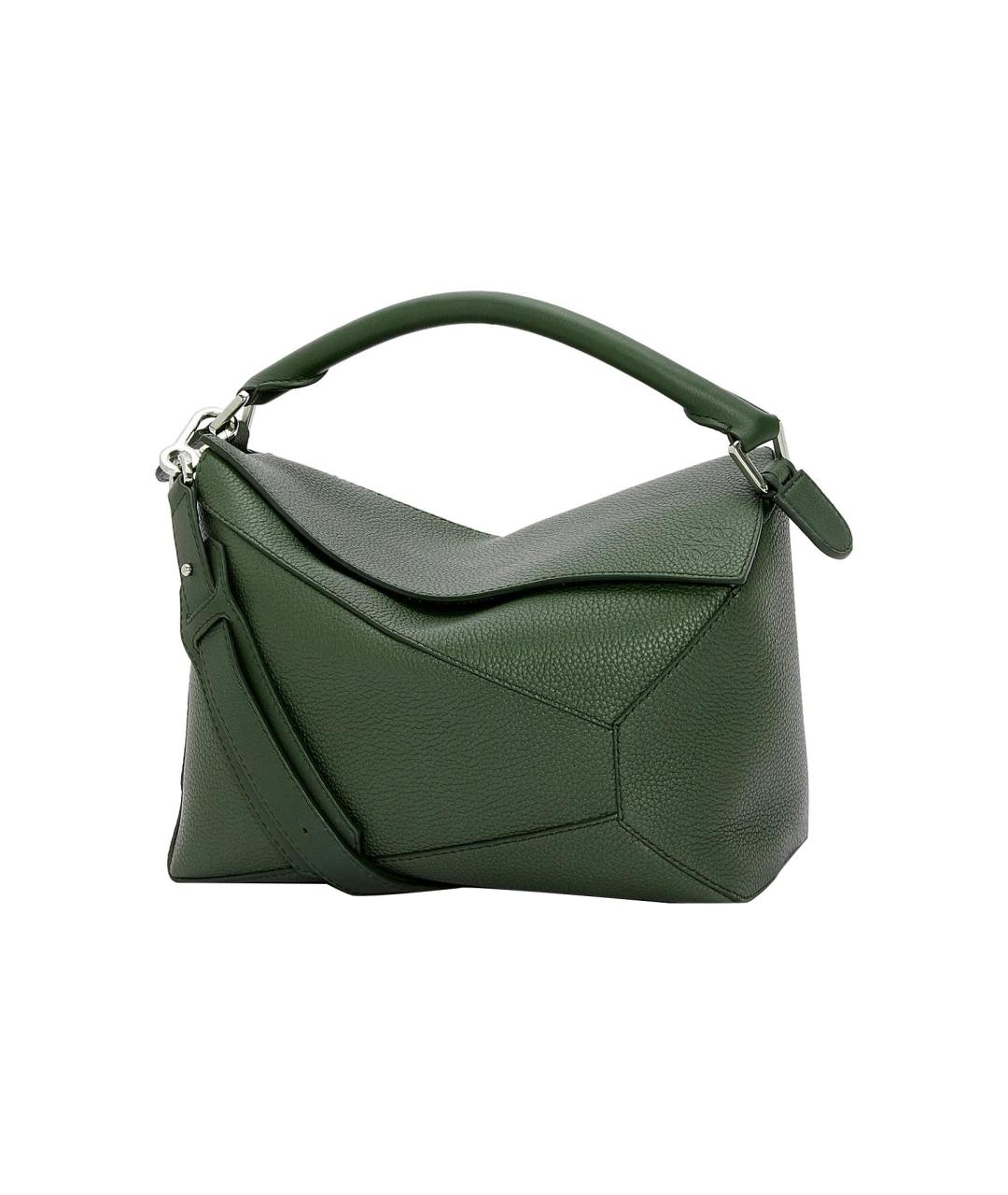 LOEWE Зеленая кожаная сумка на плечо, фото 6