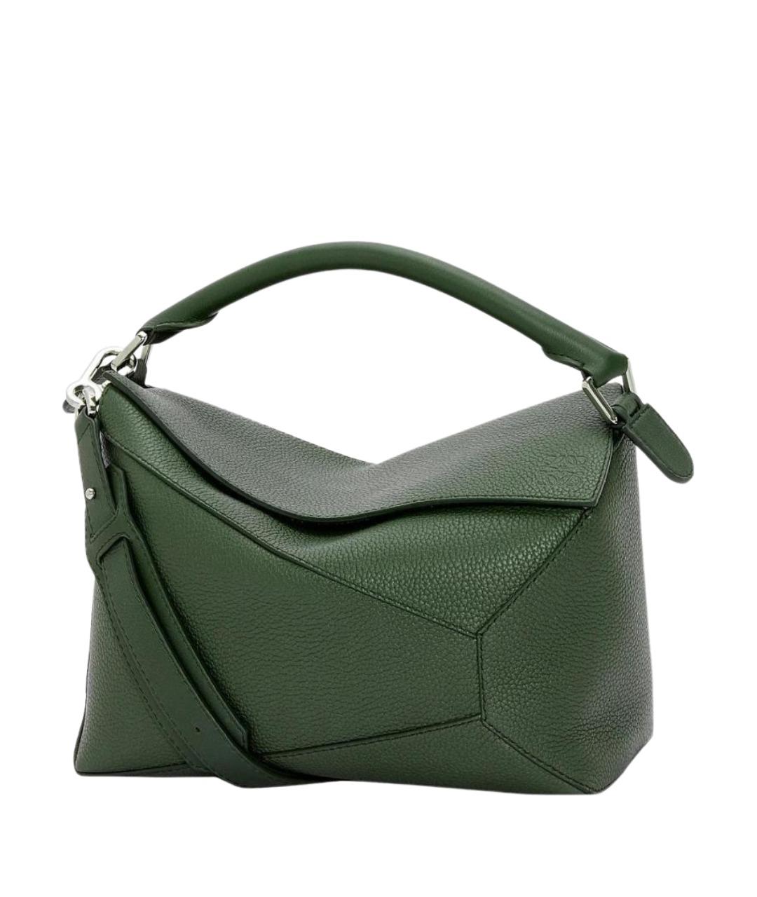 LOEWE Зеленая кожаная сумка на плечо, фото 1