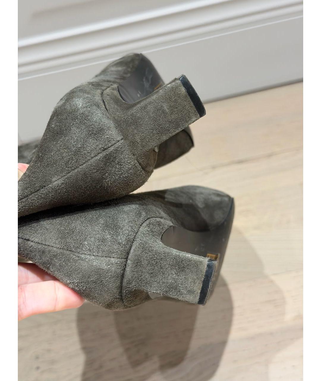 12 STOREEZ Серые замшевые ботильоны, фото 5