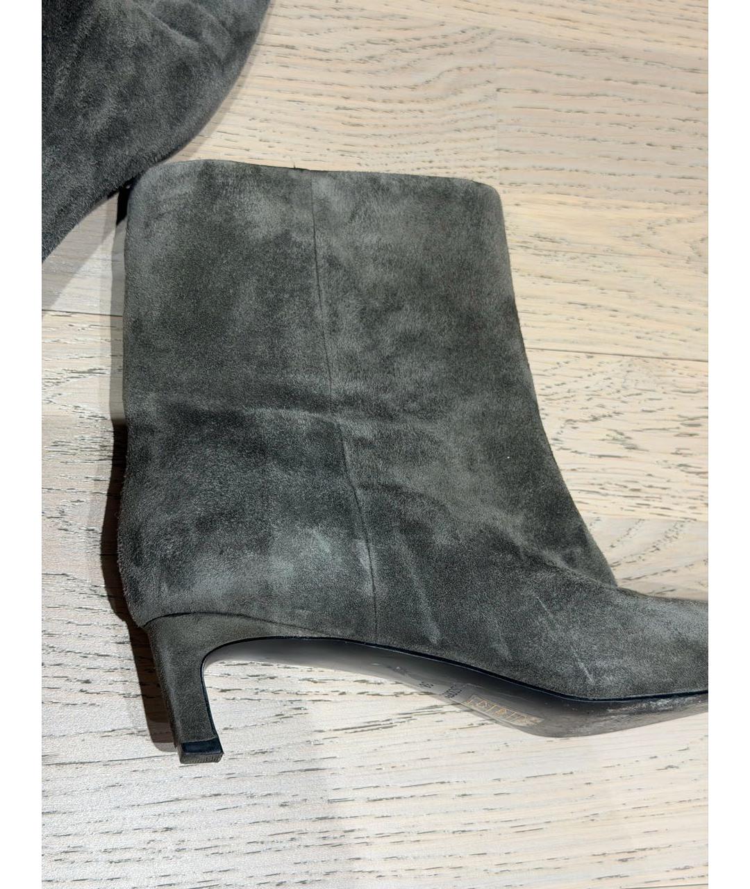 12 STOREEZ Серые замшевые ботильоны, фото 7