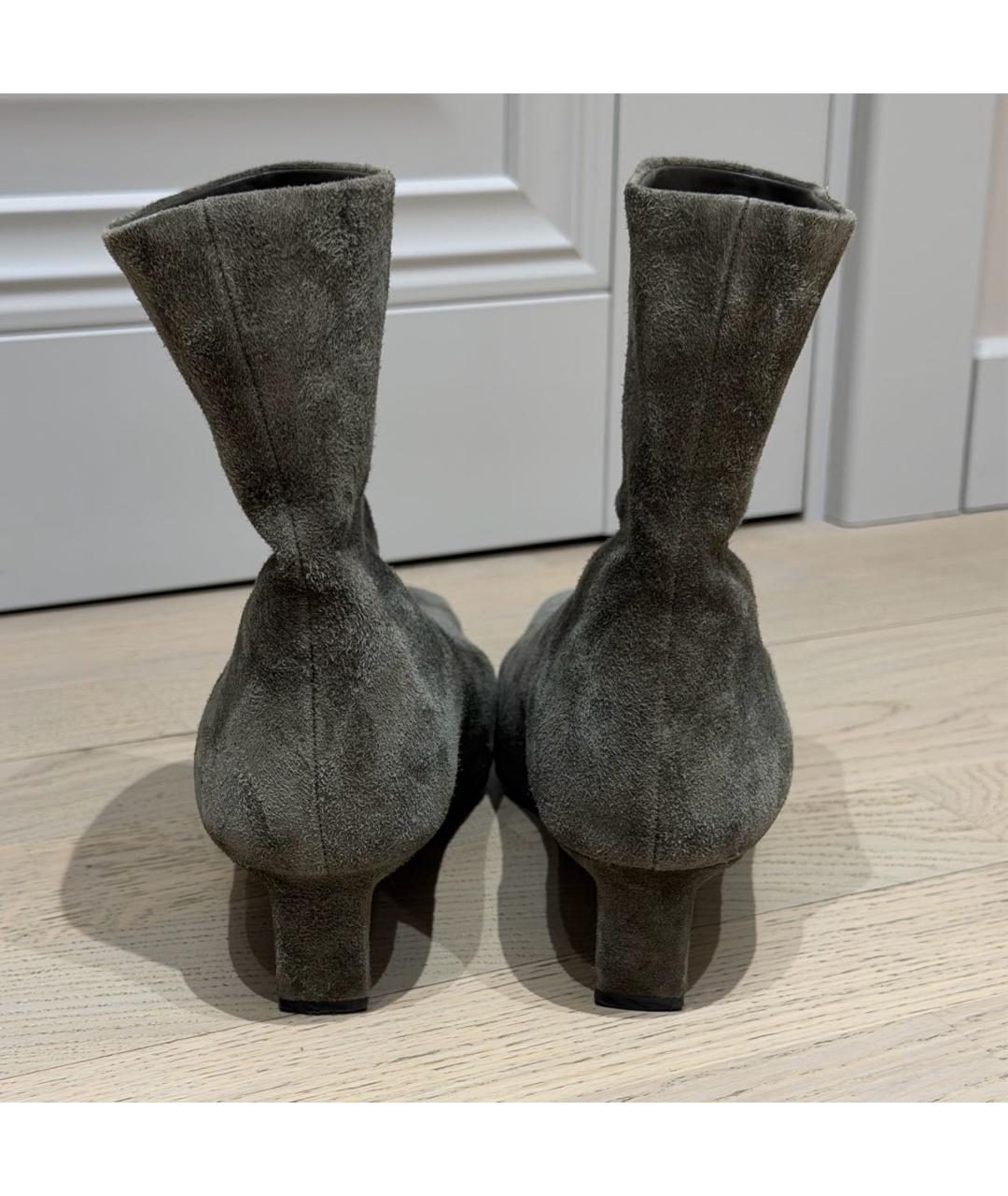 12 STOREEZ Серые замшевые ботильоны, фото 4