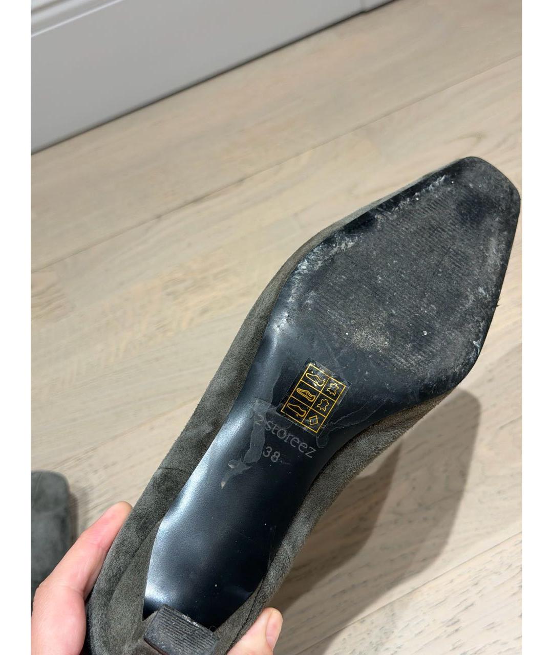 12 STOREEZ Серые замшевые ботильоны, фото 6