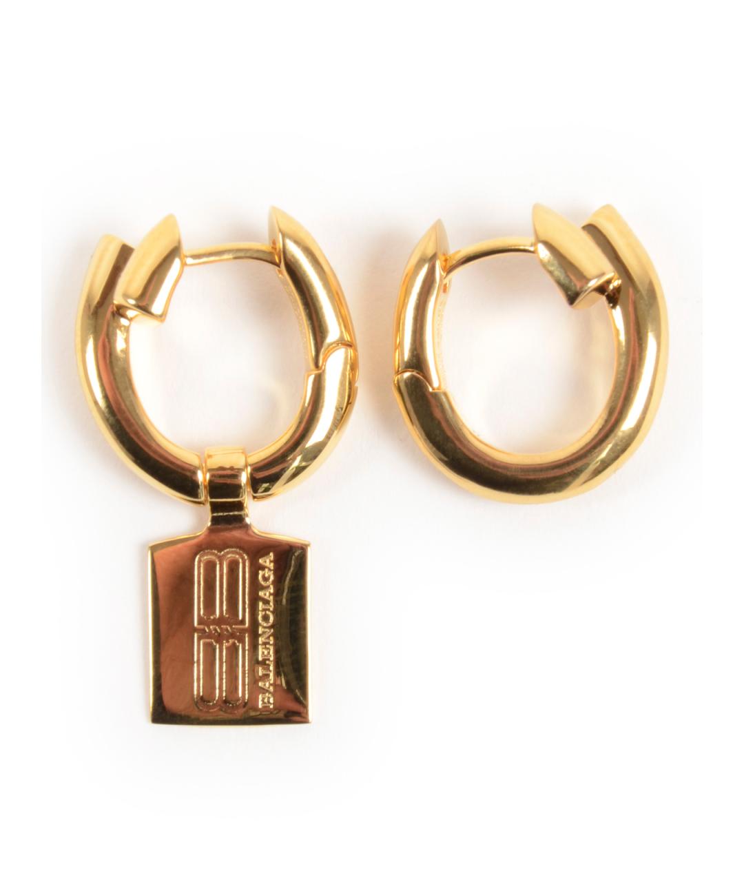 BALENCIAGA Золотые латунные серьги, фото 1