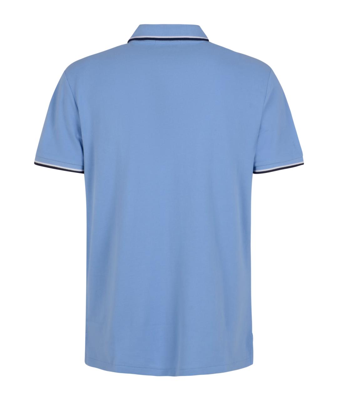 POLO RALPH LAUREN Синее хлопковое поло с коротким рукавом, фото 2