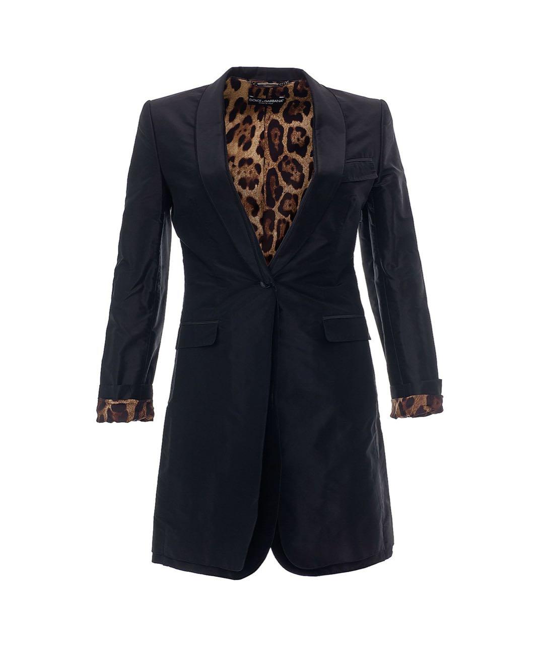 DOLCE&GABBANA Черный шелковый жакет/пиджак, фото 1