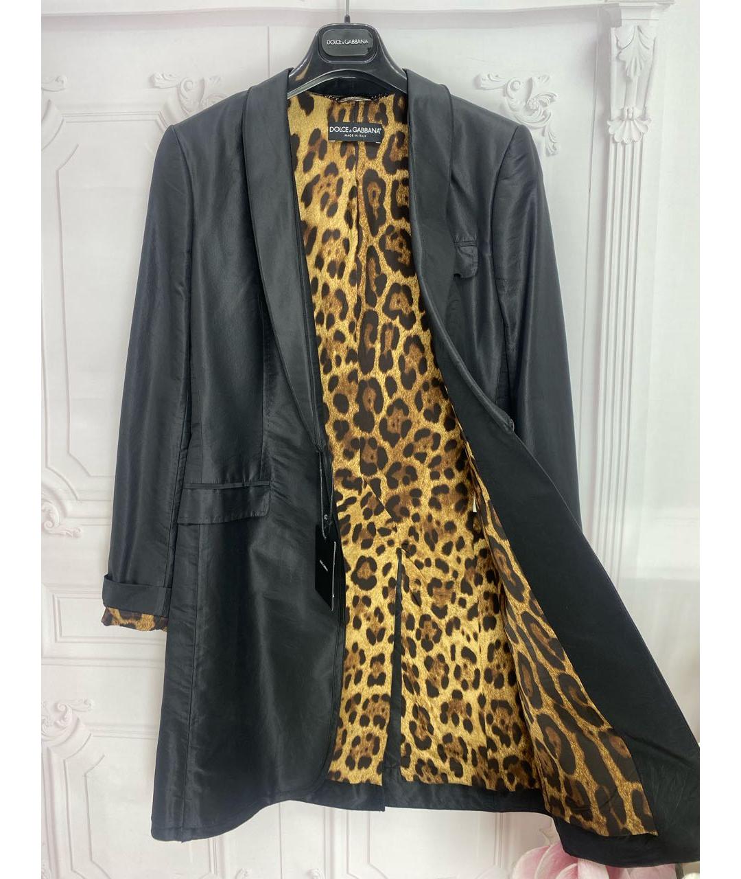 DOLCE&GABBANA Черный шелковый жакет/пиджак, фото 3
