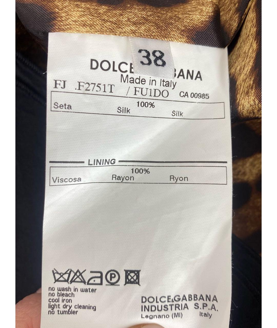 DOLCE&GABBANA Черный шелковый жакет/пиджак, фото 7