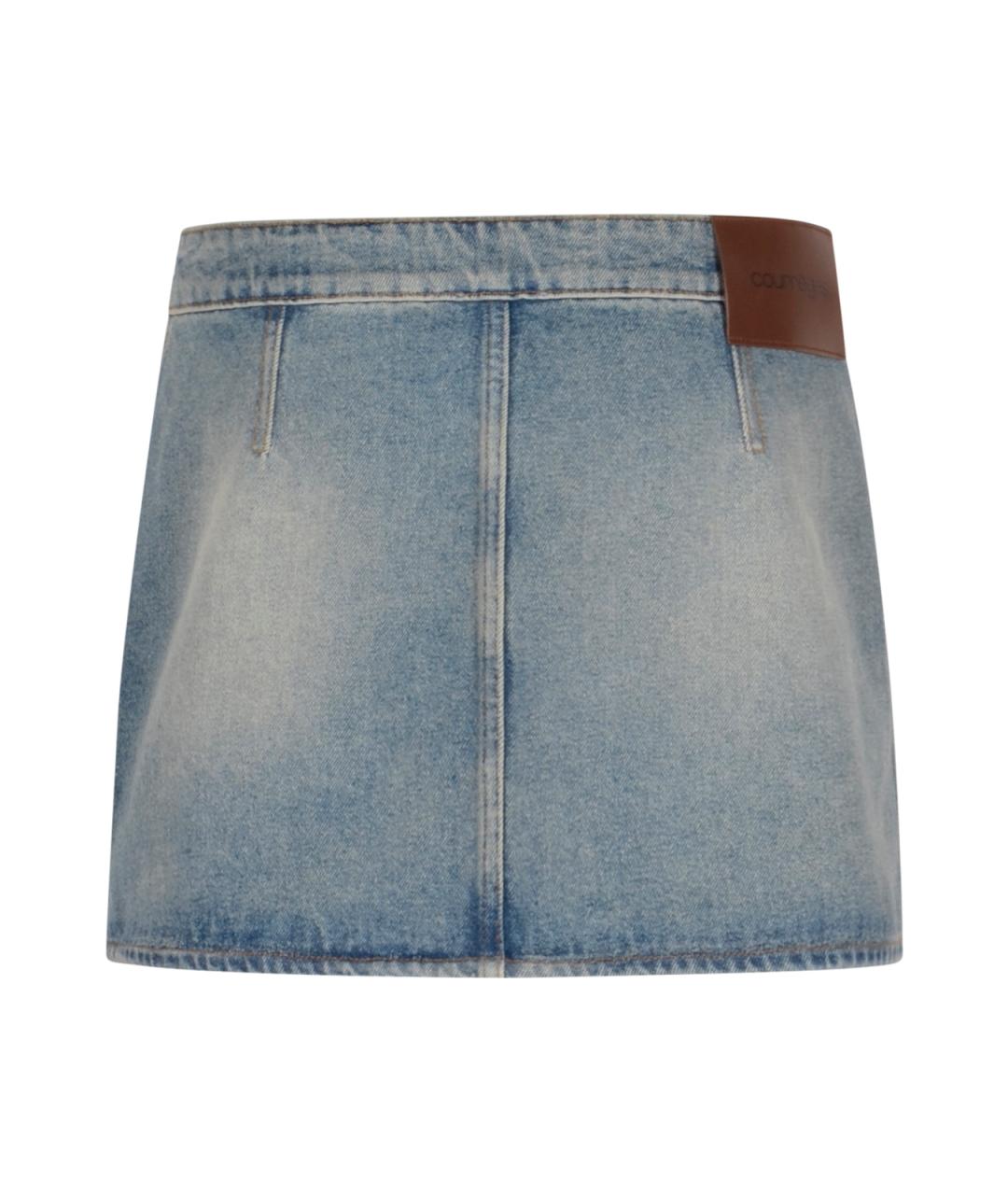COURREGES Синяя юбка мини, фото 2