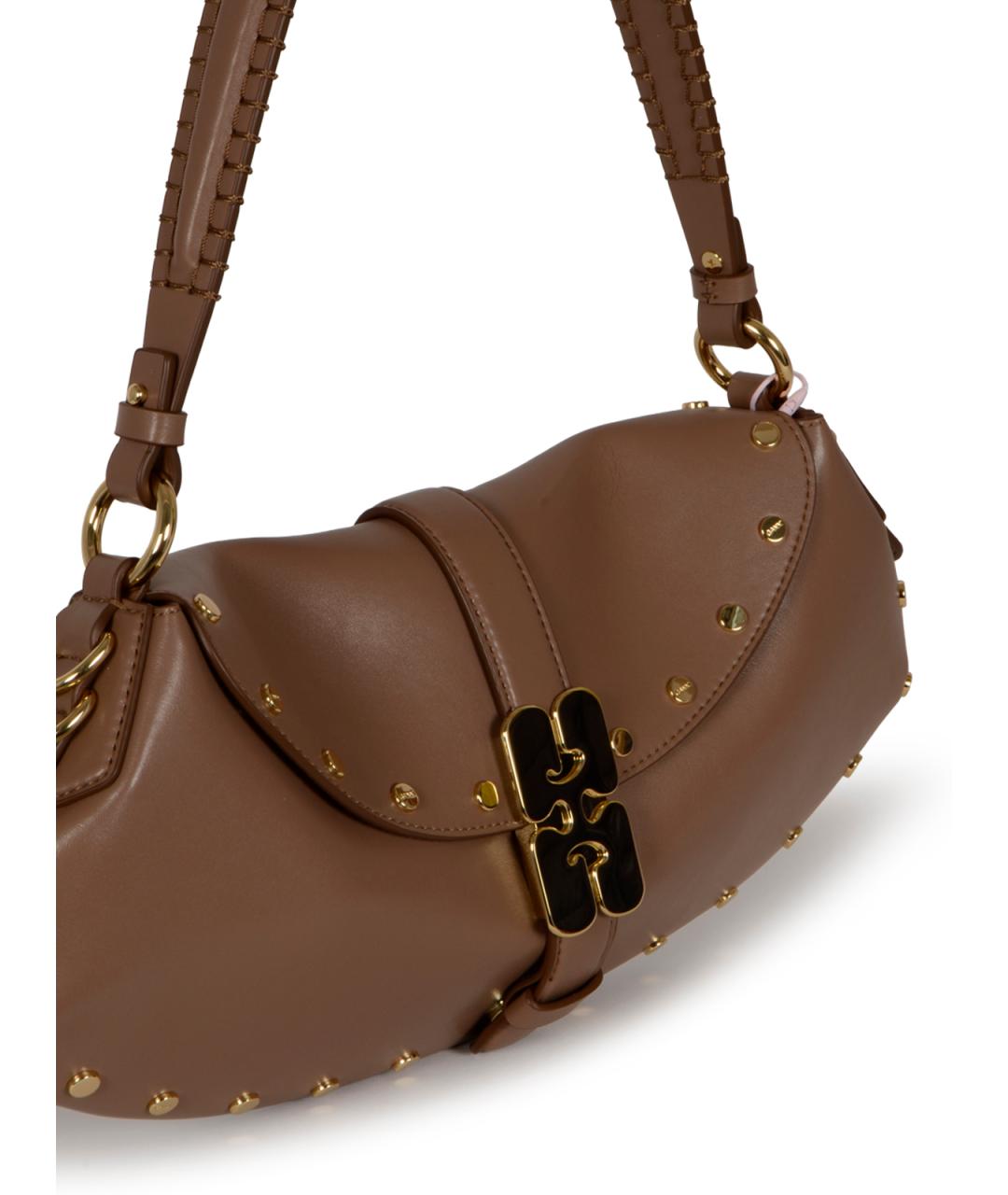 GANNI Коричневая сумка через плечо, фото 4