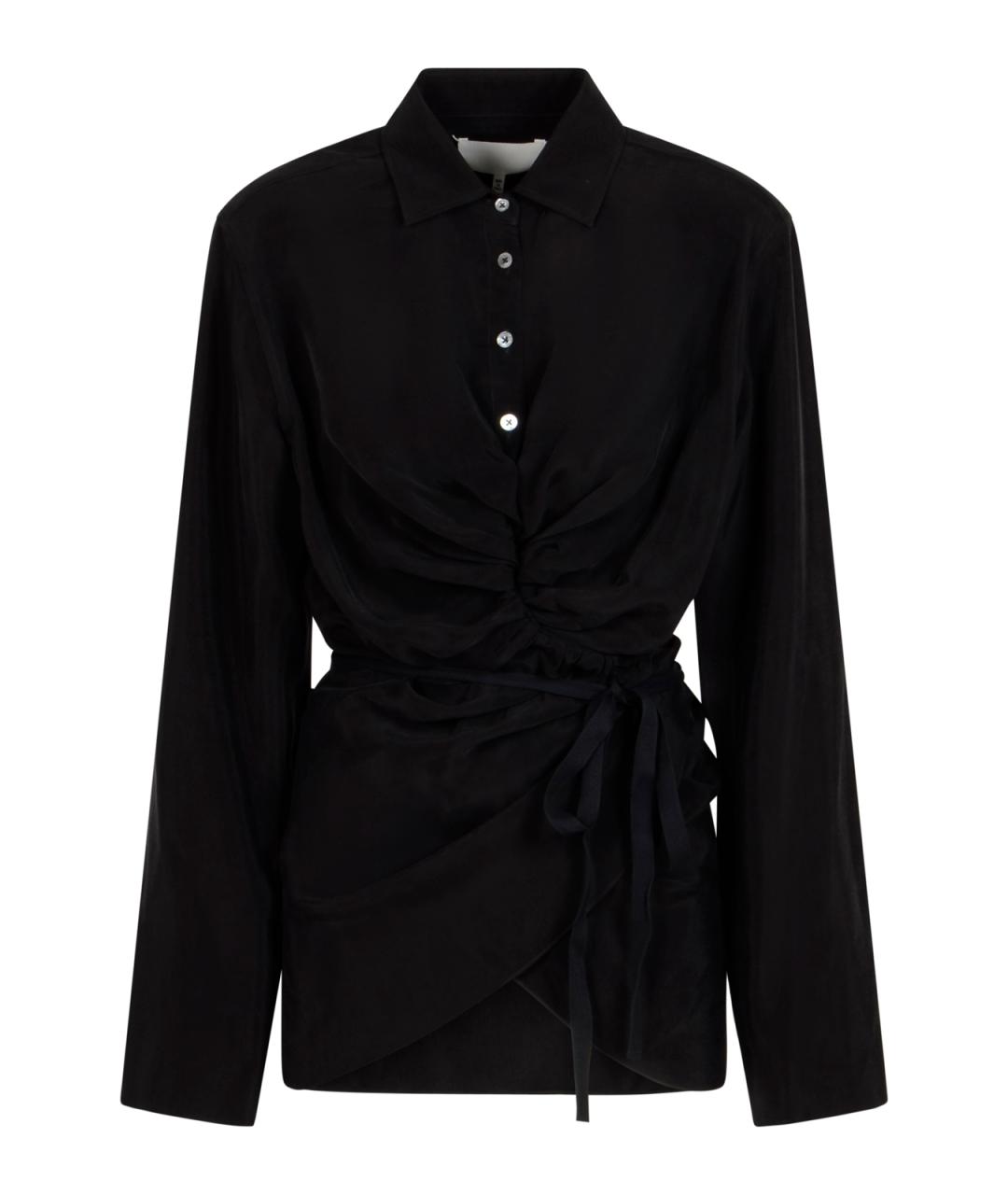 MAISON MARGIELA Черная вискозная рубашка, фото 1