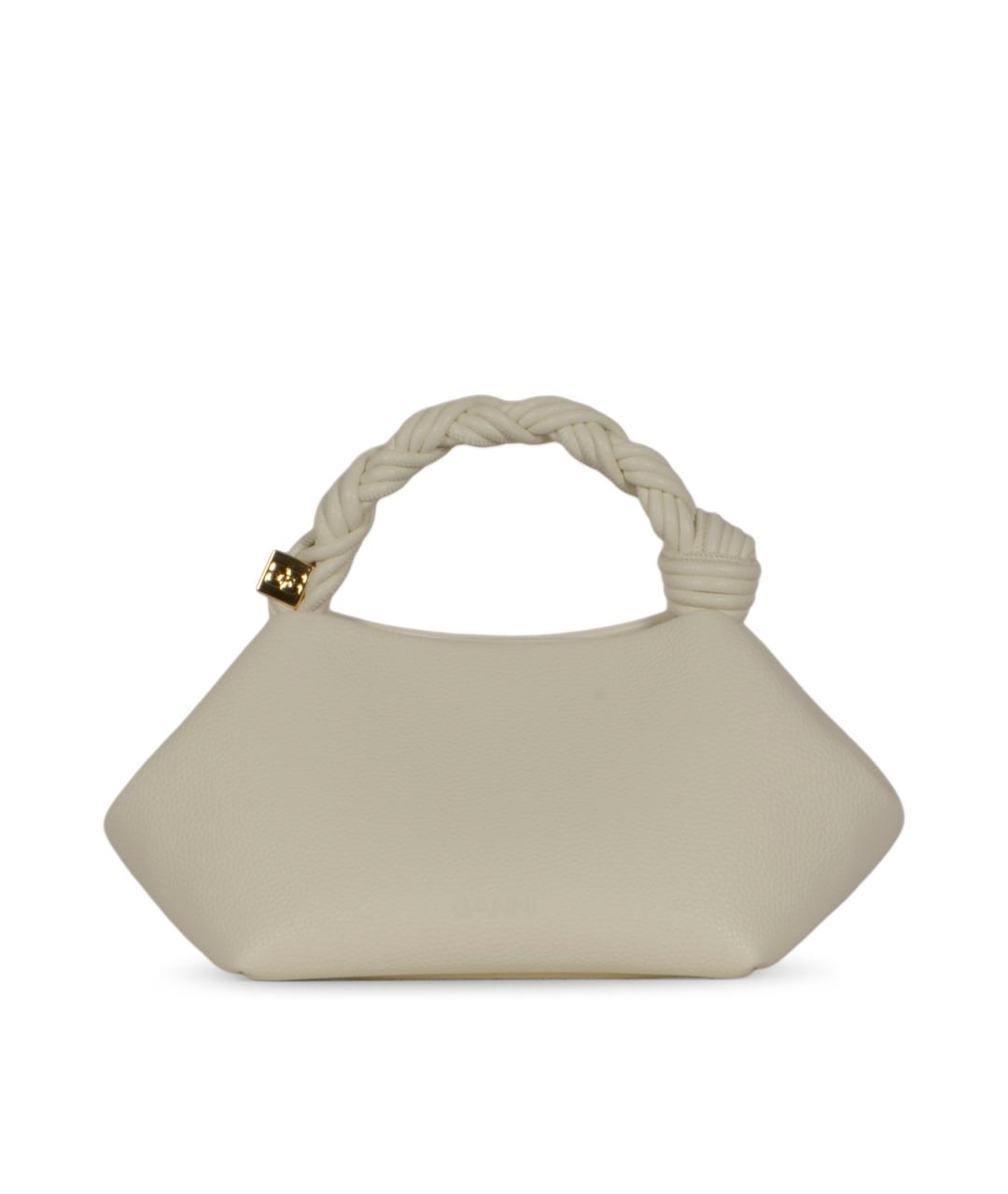 GANNI Белая сумка с короткими ручками, фото 3