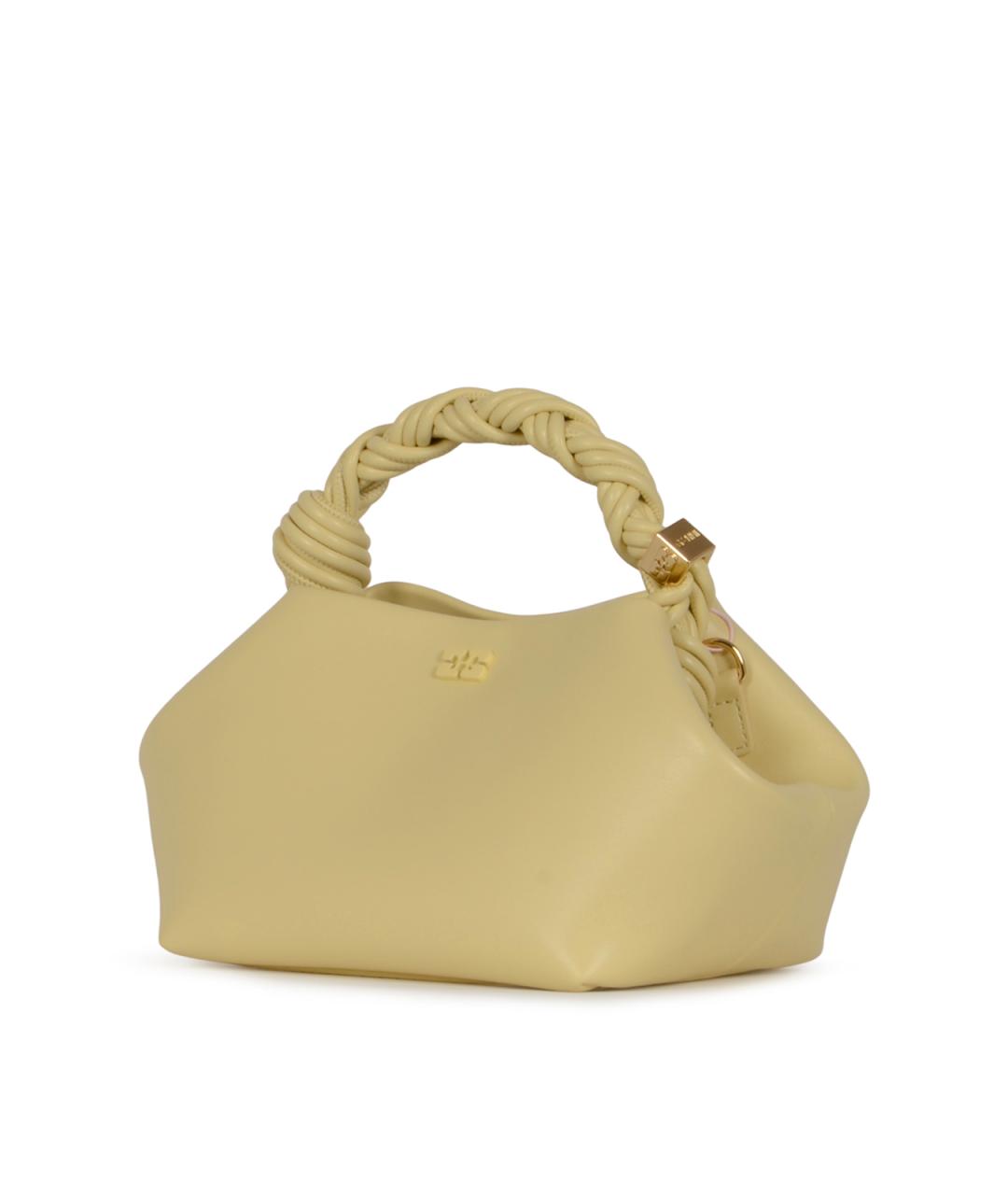 GANNI Желтая синтетическая сумка с короткими ручками, фото 2