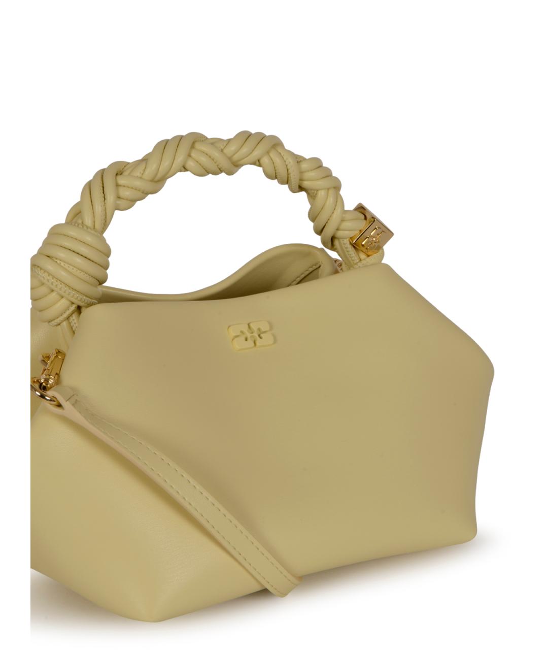 GANNI Желтая синтетическая сумка с короткими ручками, фото 4