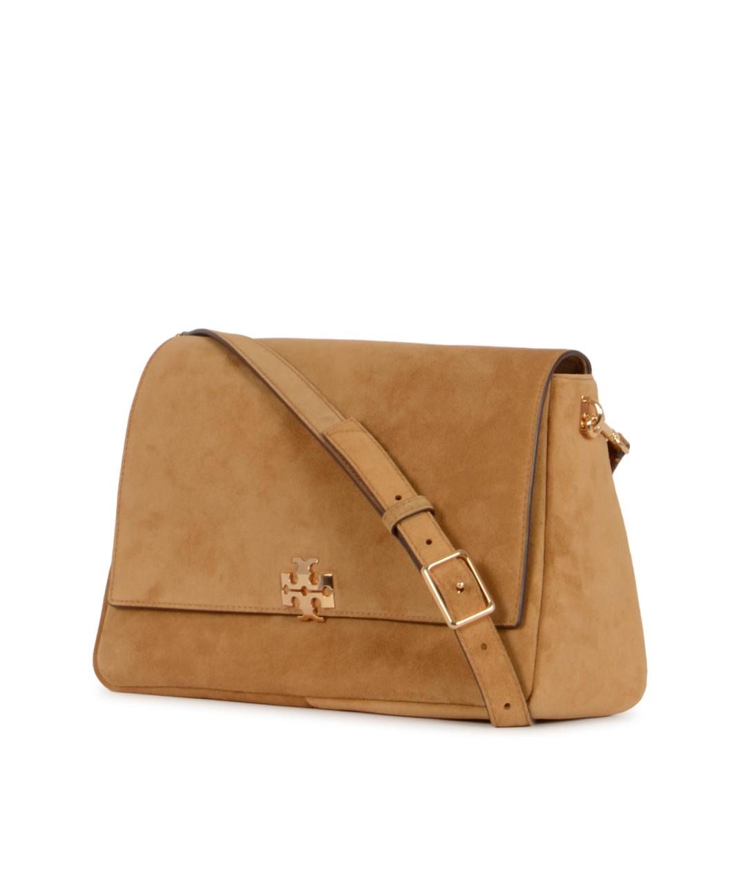 TORY BURCH Коричневая замшевая сумка через плечо, фото 2