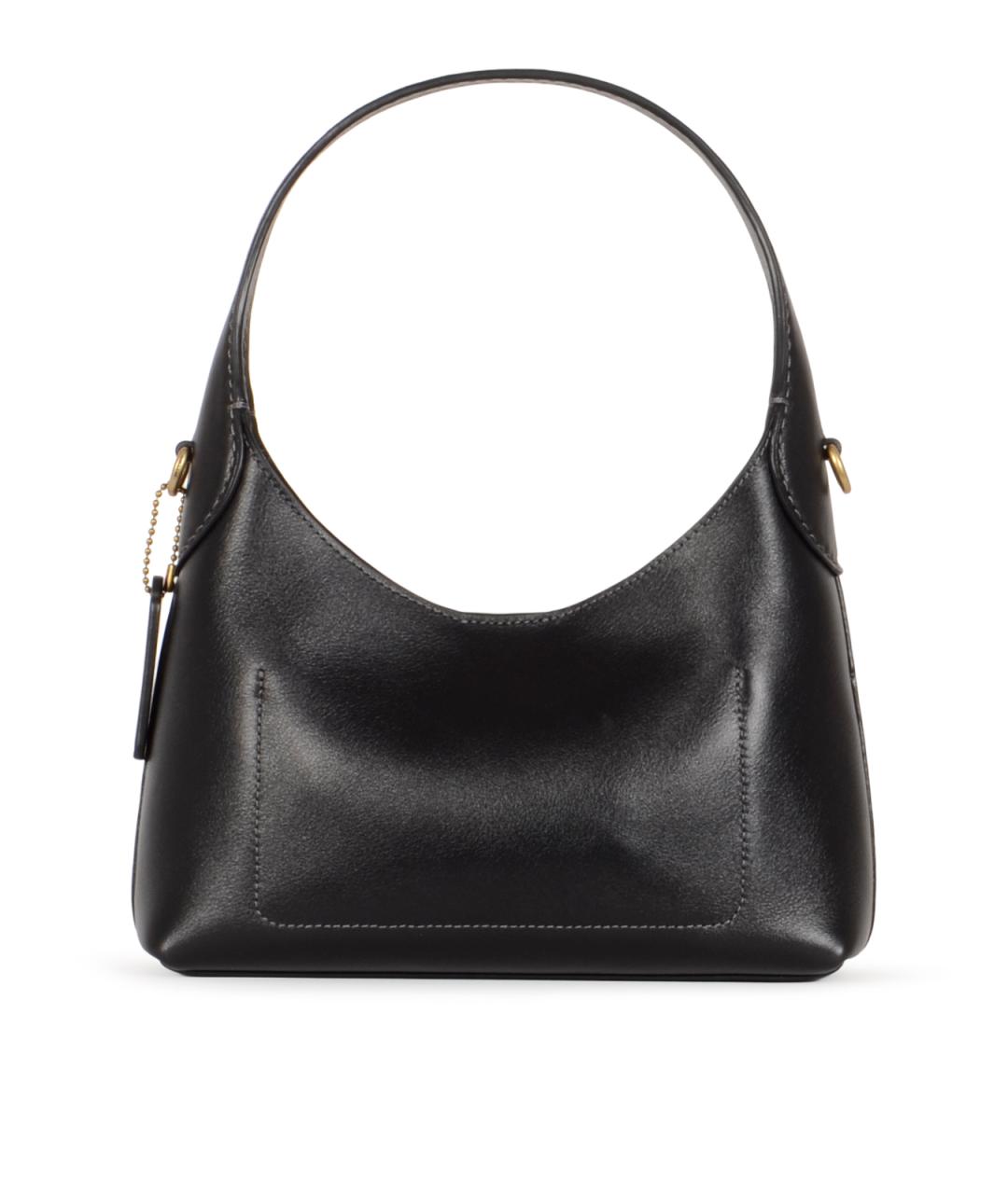 COACH Черная кожаная сумка через плечо, фото 3