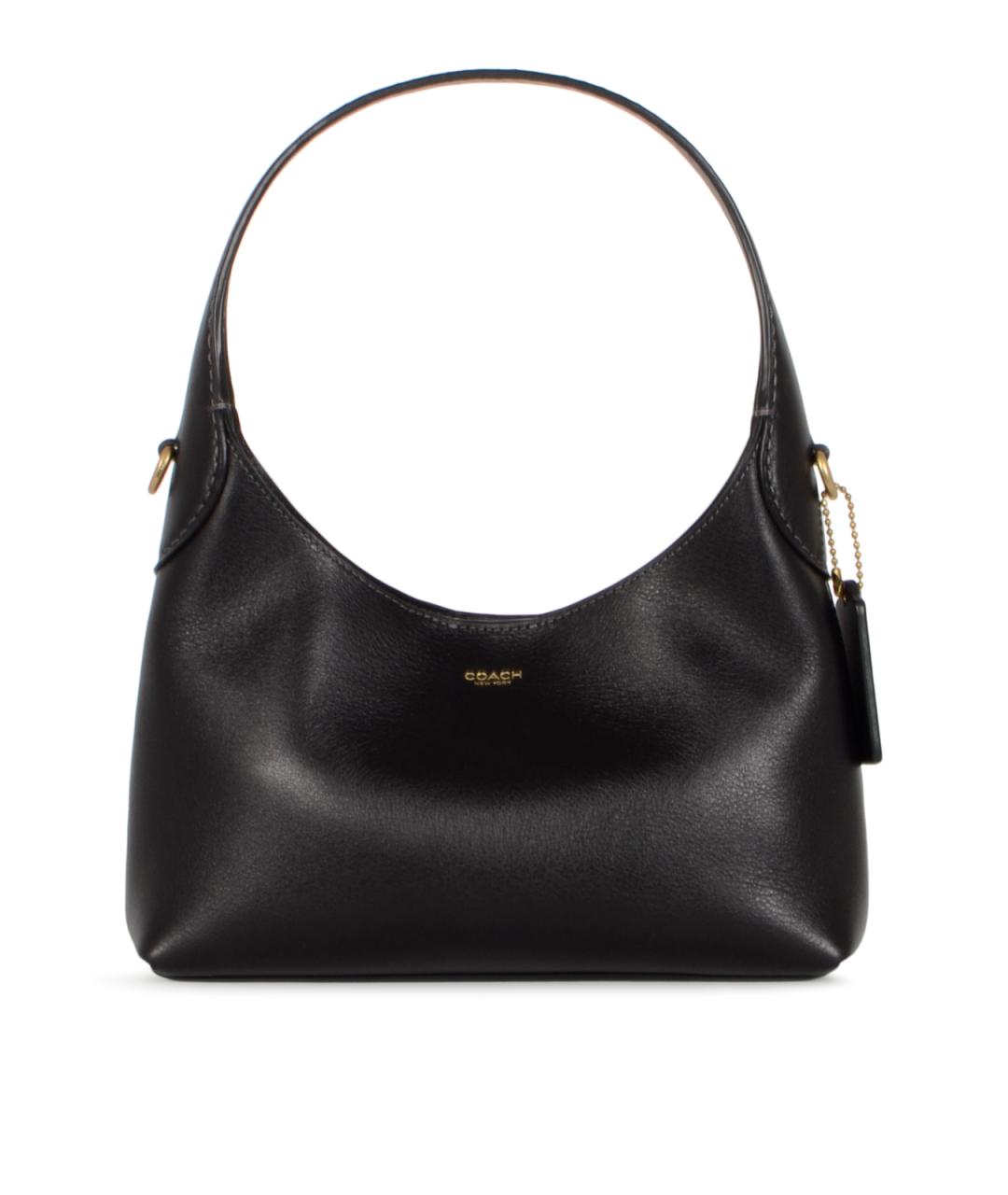 COACH Черная кожаная сумка через плечо, фото 1