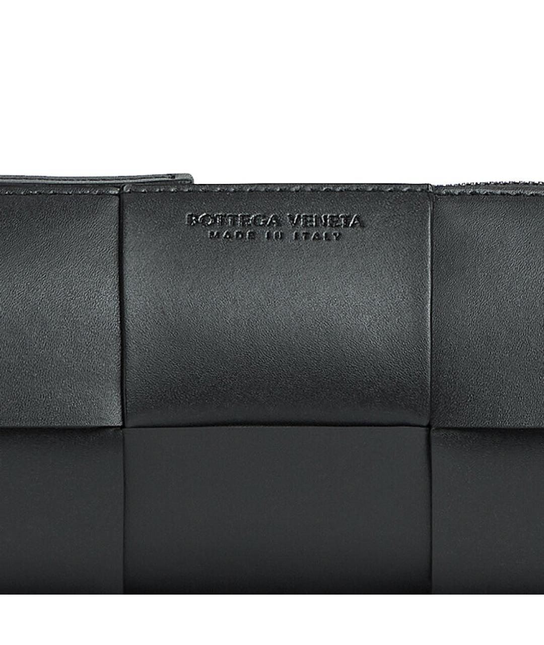 BOTTEGA VENETA Антрацитовая кожаная сумка на плечо, фото 5