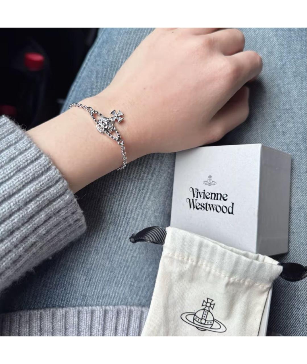 VIVIENNE WESTWOOD Серебрянный латунный браслет, фото 4