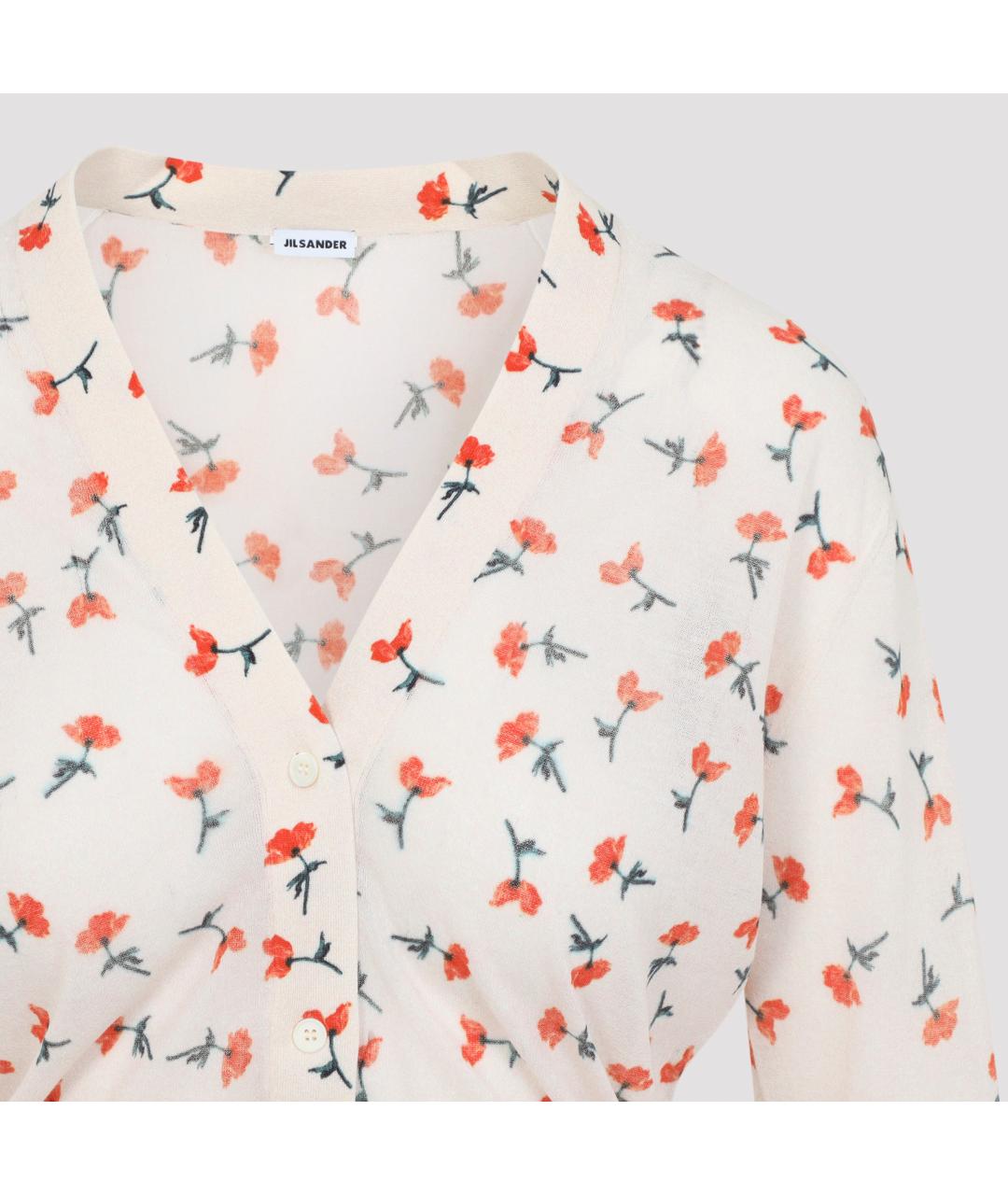 JIL SANDER Розовый хлопковый кардиган, фото 4