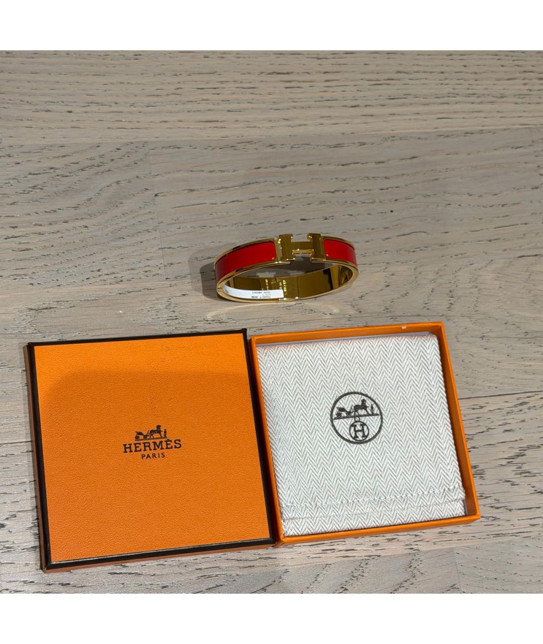 HERMES Красный браслет, фото 5