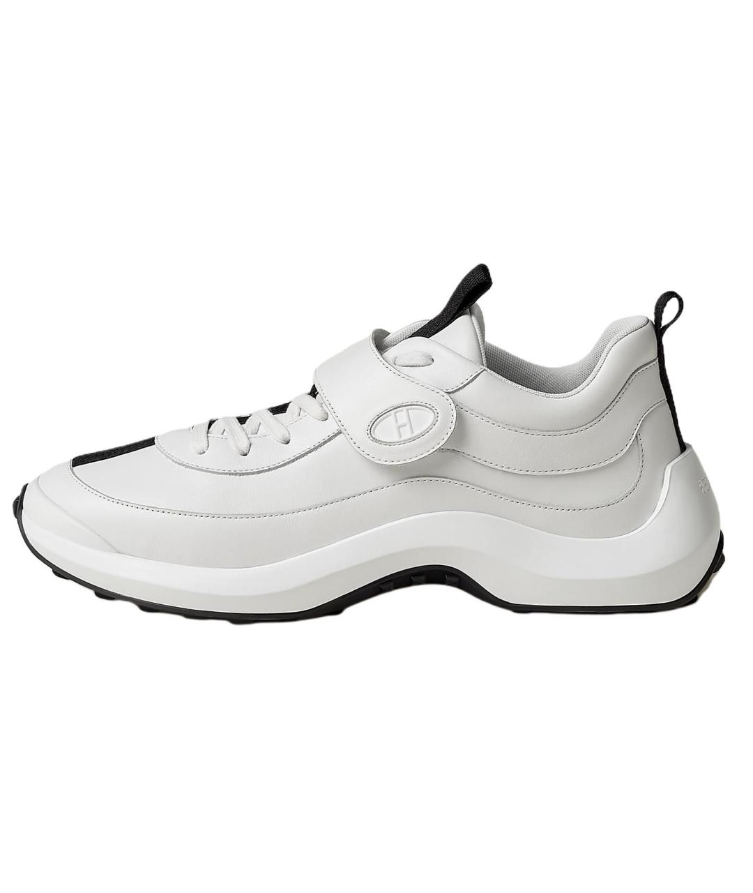 HERMES Белые кожаные низкие кроссовки / кеды, фото 2