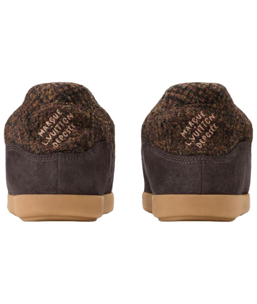 LOUIS VUITTON Коричневые текстильные низкие ботинки, фото 5