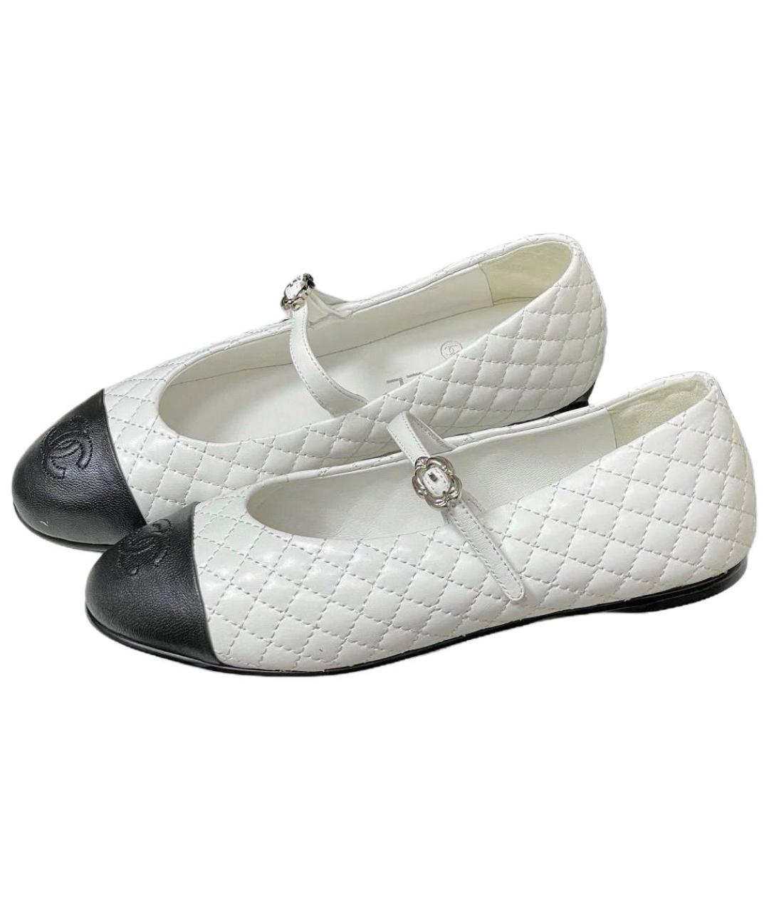 CHANEL Белые балетки, фото 3