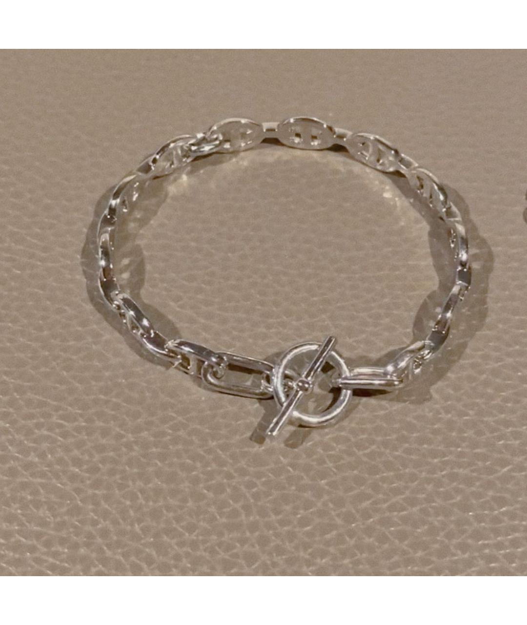 HERMES Серебрянный серебряный браслет, фото 7