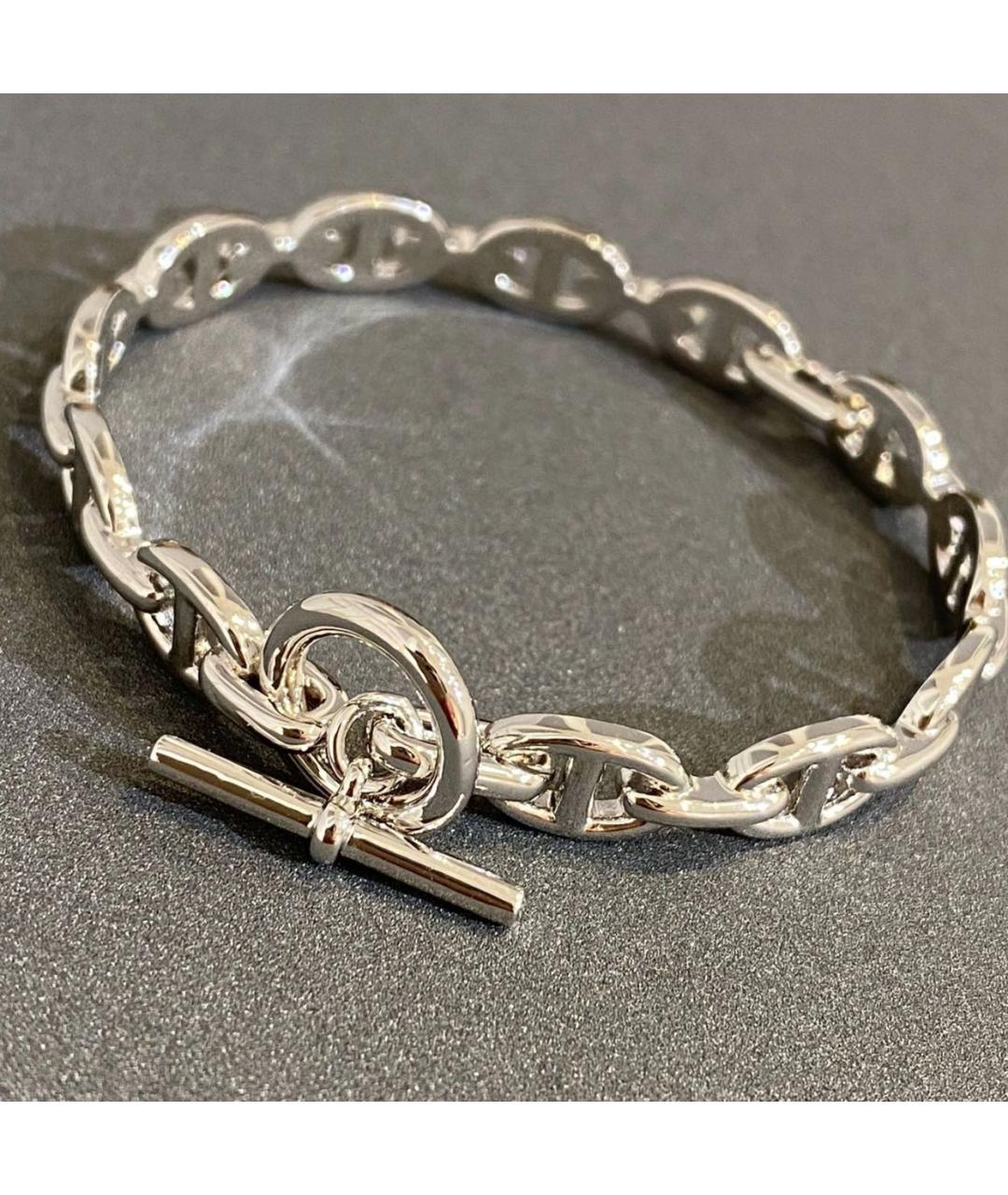 HERMES Серебрянный серебряный браслет, фото 8