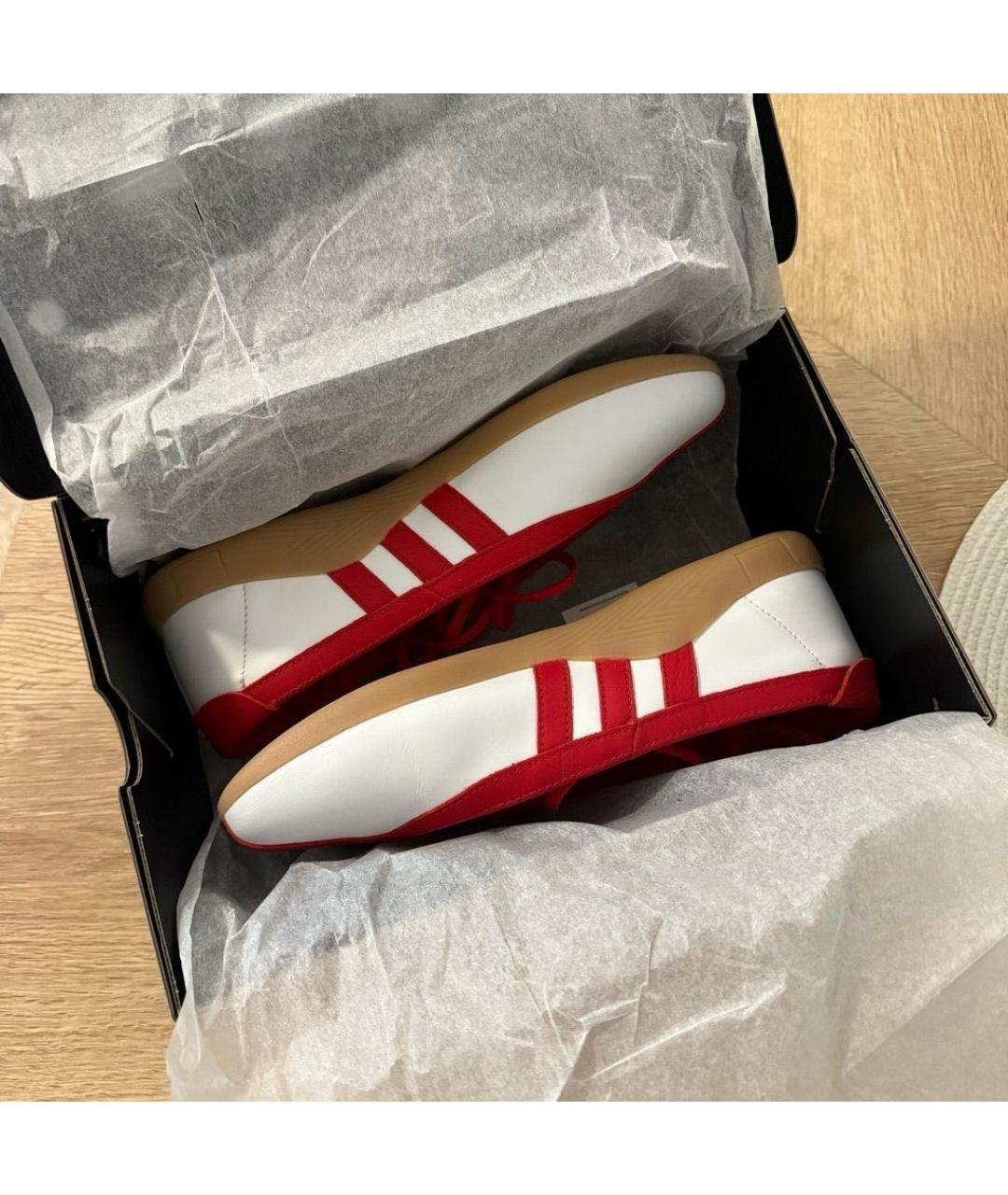 ADIDAS Красные кожаные балетки, фото 2