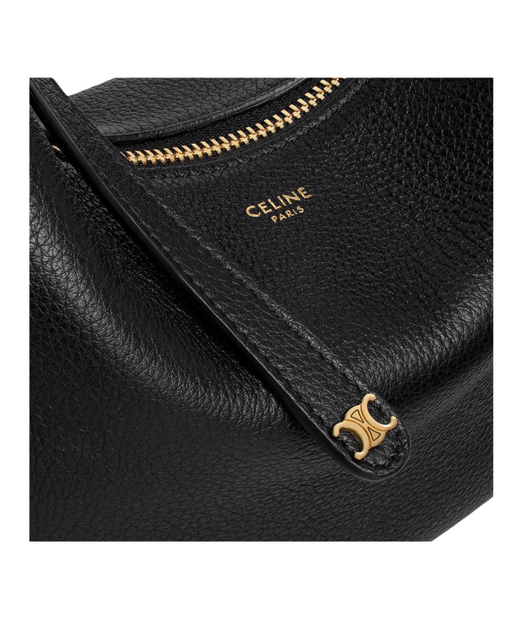 CELINE Черная кожаная сумка через плечо, фото 5