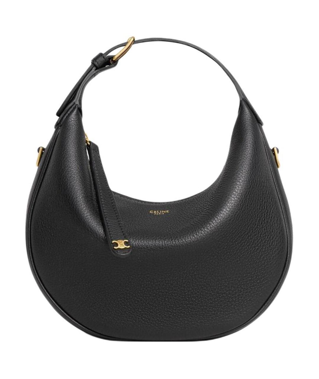CELINE Черная кожаная сумка через плечо, фото 1