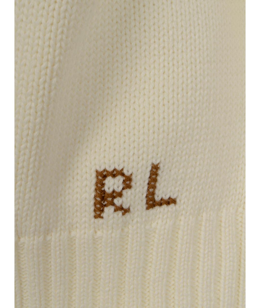 POLO RALPH LAUREN Бежевый хлопковый джемпер / свитер, фото 3