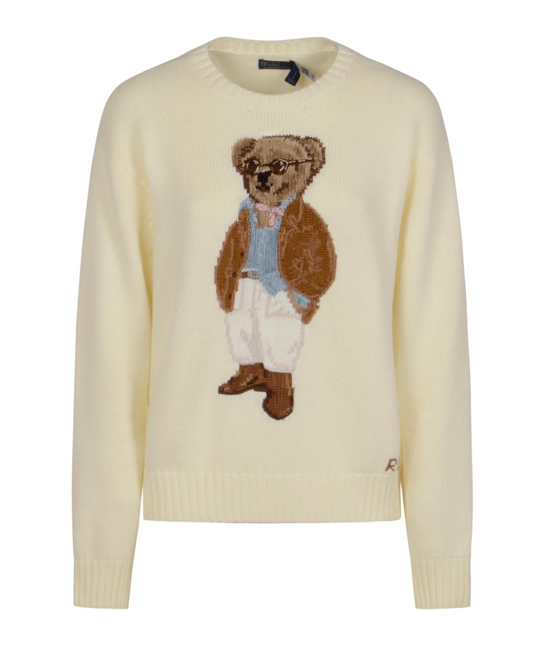 POLO RALPH LAUREN Бежевый хлопковый джемпер / свитер, фото 1