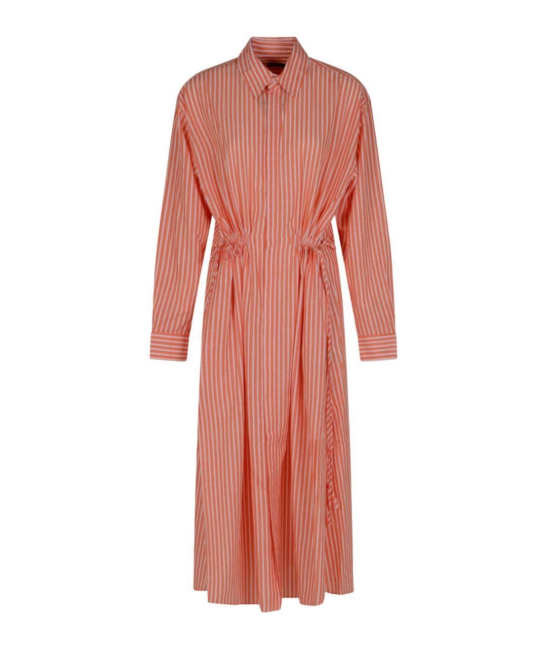 POLO RALPH LAUREN Оранжевое хлопковое повседневное платье, фото 1