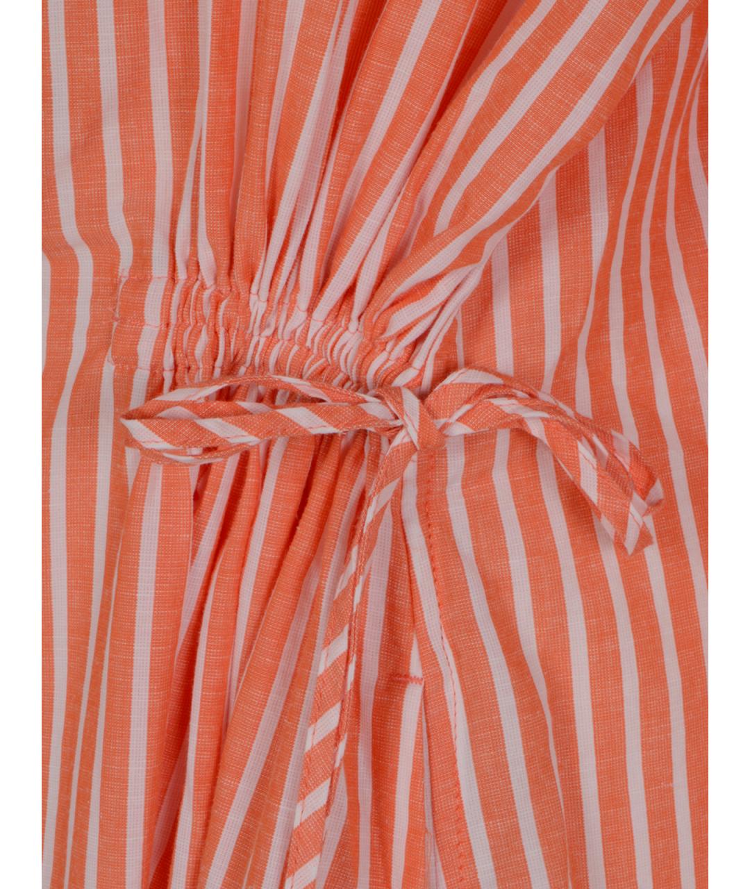 POLO RALPH LAUREN Оранжевое хлопковое повседневное платье, фото 3