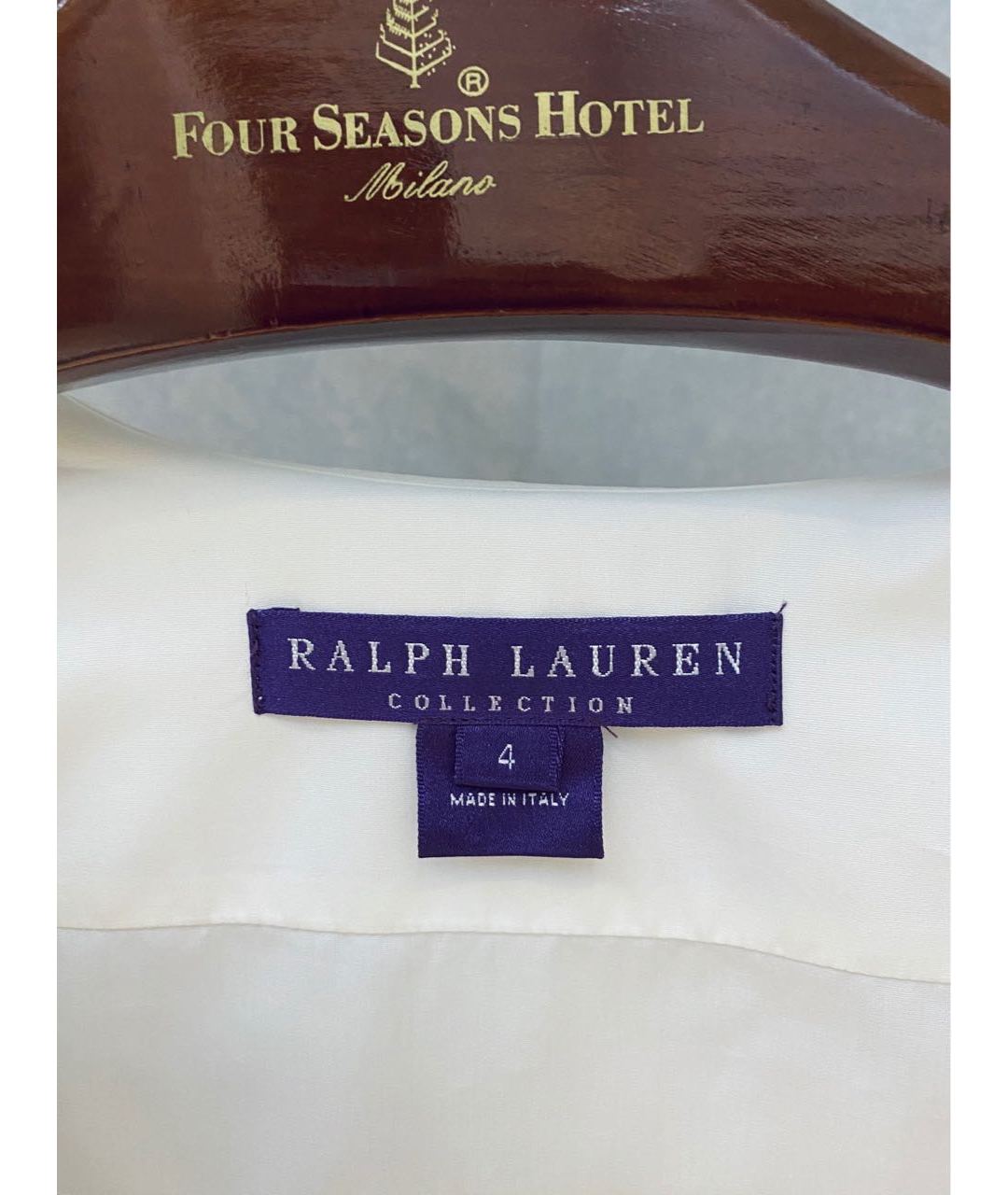 RALPH LAUREN Белая хлопковая рубашка, фото 7