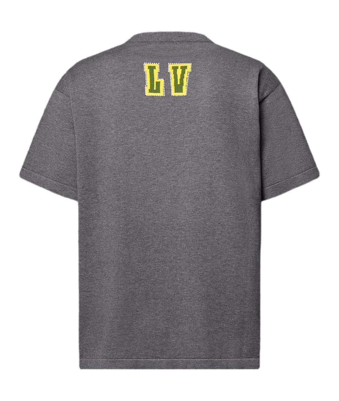 LOUIS VUITTON Серая хлопковая футболка, фото 2