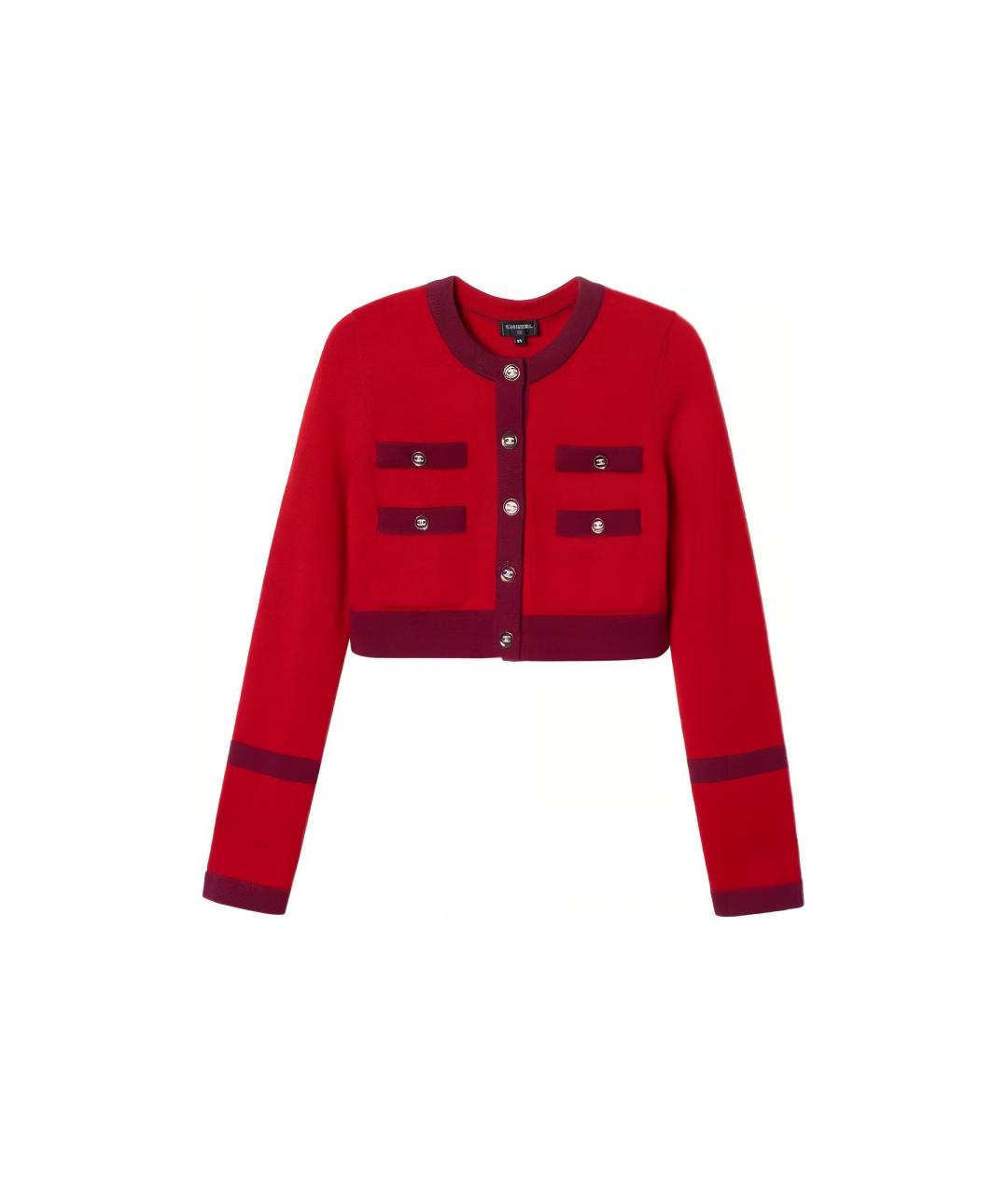 CHANEL Красный кардиган, фото 6