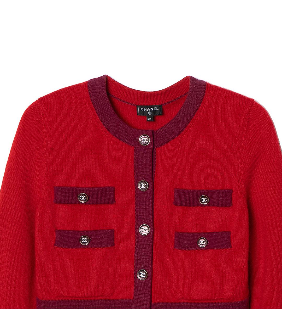 CHANEL Красный кардиган, фото 3