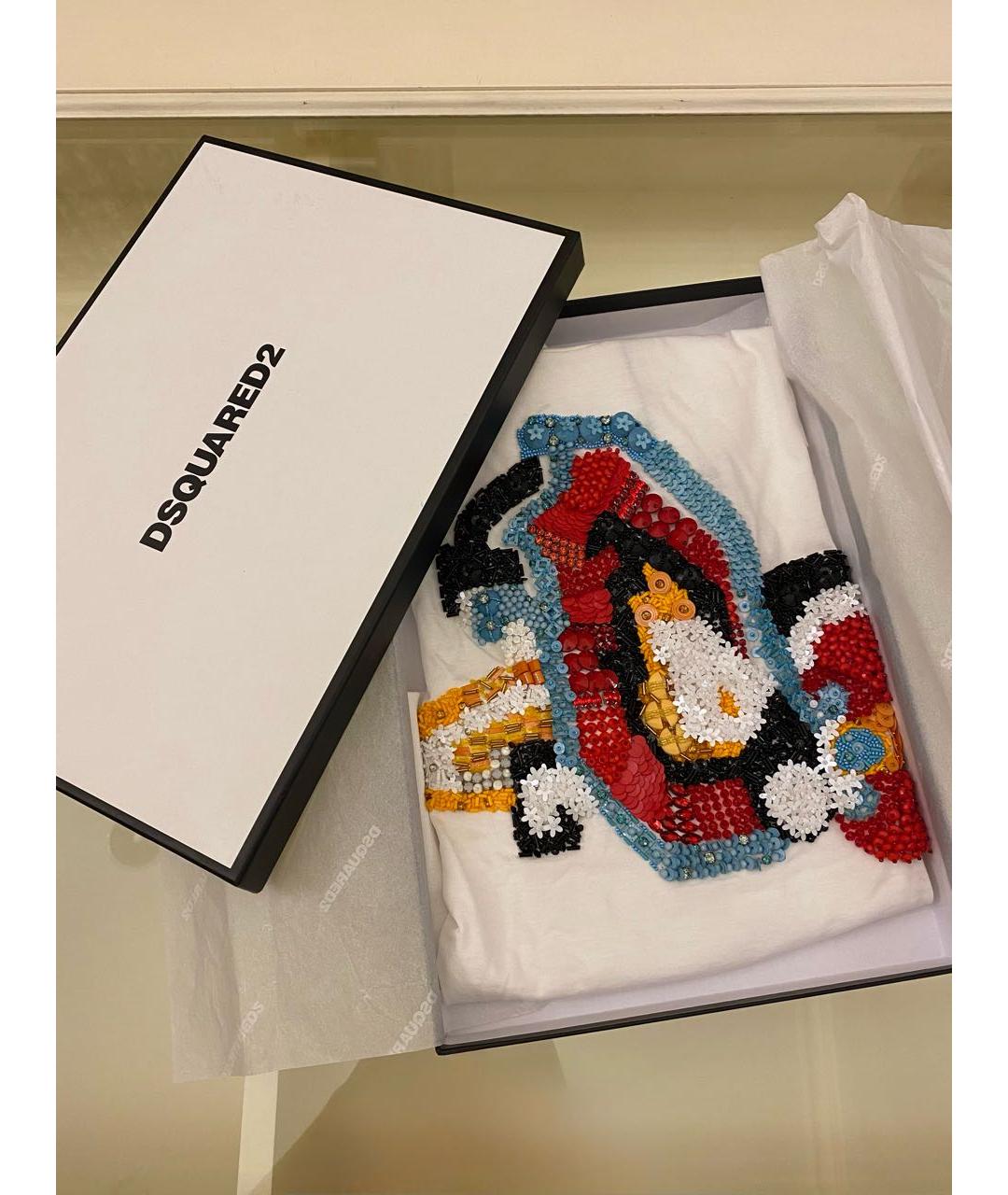 DSQUARED2 Белая хлопковая футболка, фото 6