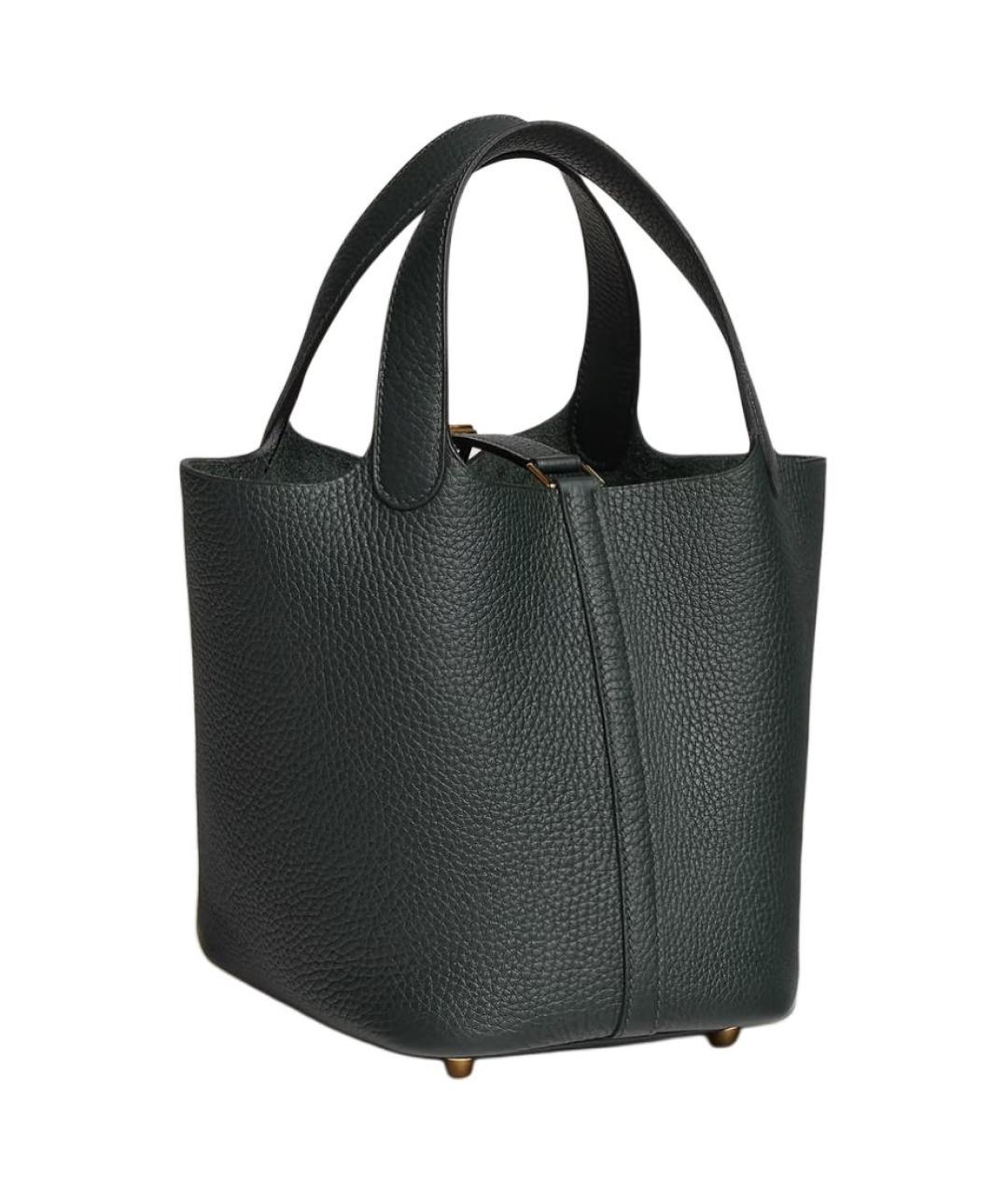 HERMES Черная кожаная сумка через плечо, фото 3